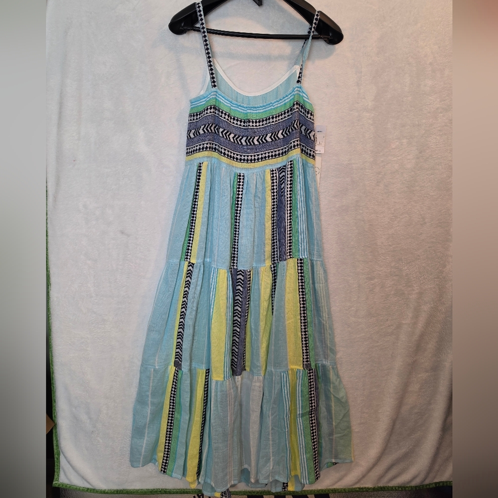NWT Lemlem Neela Cascade Tiered Dress in Sky Blue XS - Picture 4 of 9